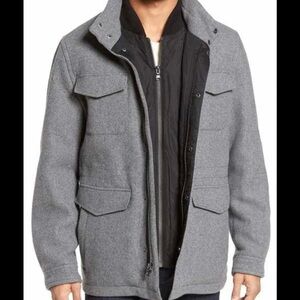 Micheal Kors Wool blend grey Genoa Military Coat xxl